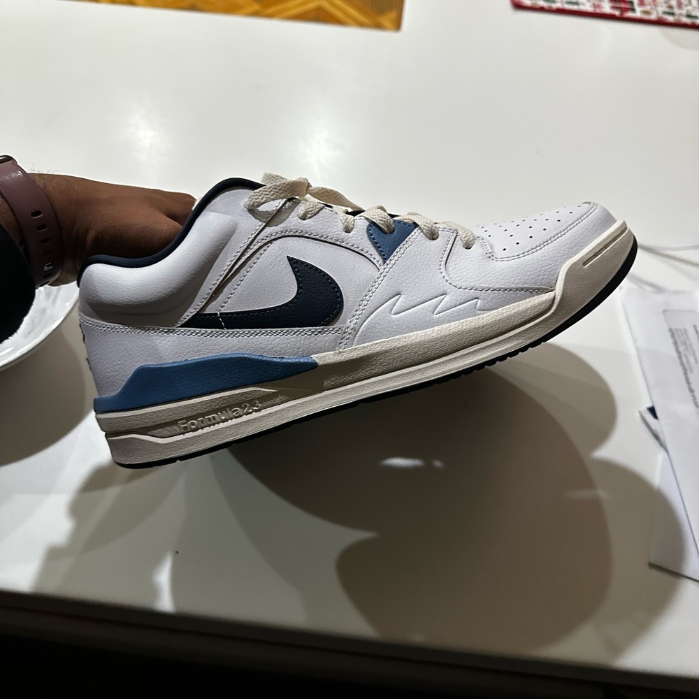 Jordan stadium 90
White and Blue Athletic Shoes